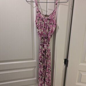 Forever 21 Spaghetti Strap Dress, Size Small, Pink Floral Pattern